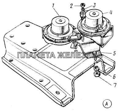 Сигналы звуковые среднего тона 5320-3721260, высокого тона 5320-3721252 КамАЗ-43101