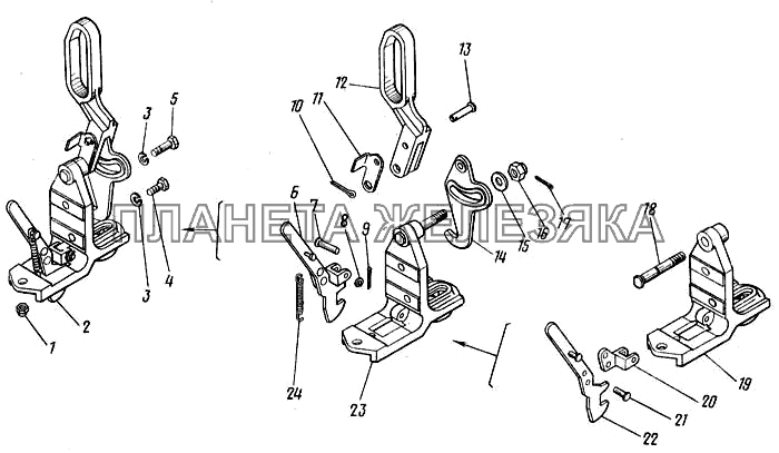 Запор кабины КамАЗ-43101