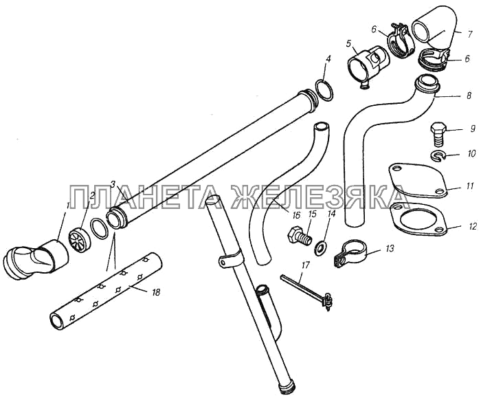 Вентиляция картера двигателя КамАЗ-4310 (каталог 2004 г)