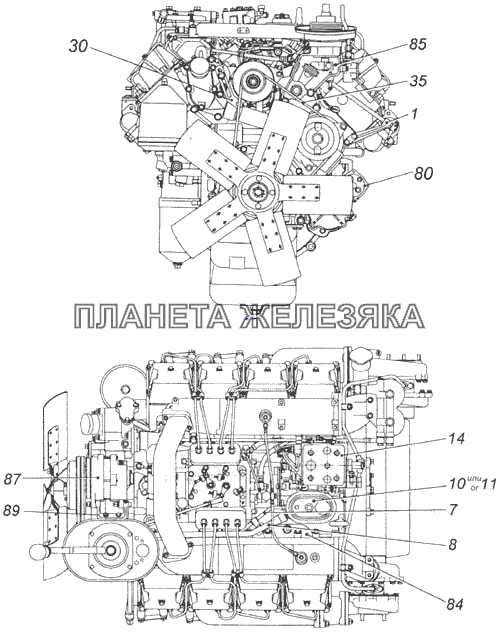 Двигатель с оборудованием КамАЗ-43118