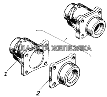 Корпус буксирного прибора с крышкой КамАЗ-4326 (каталог 2003г)