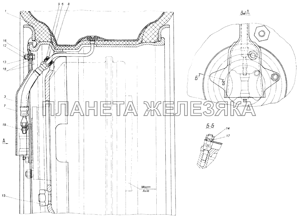 Установка колес КамАЗ-4326 (каталог 2003г)