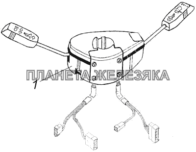 Установка подрулевого переключателя КамАЗ-4326 (каталог 2003г)