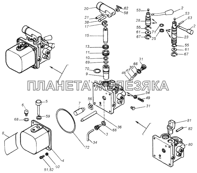 Насос опрокидывающего механизма кабины КамАЗ-43118