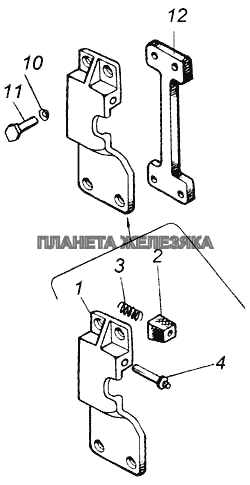 Фиксатор замка левый КамАЗ-43114