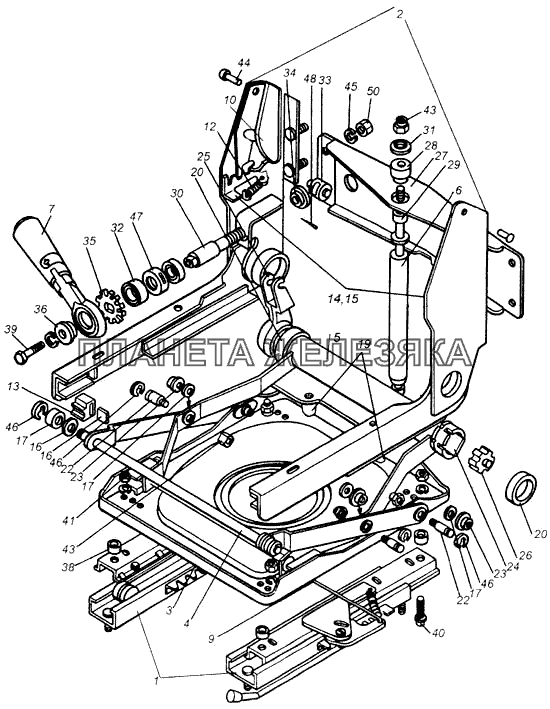 Механизм подрессоривания КамАЗ-4326 (каталог 2003г)
