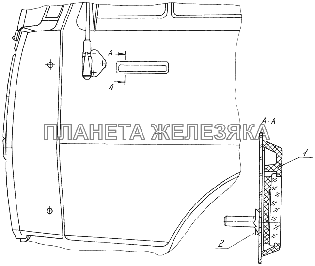 Установка бокового знака КамАЗ-43114