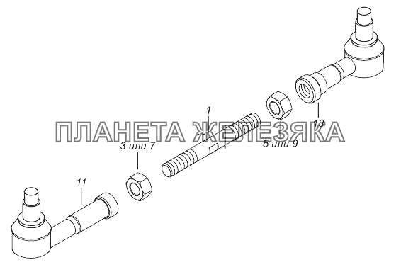 6460-1703520 Тяга реактивная КамАЗ-43118 (Евро 4)