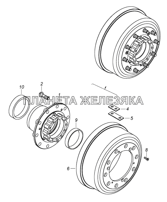Ступица колеса камаз 43118