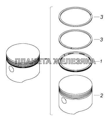 53205-3509154 Поршень в сборе КамАЗ-43118 (Евро 4)