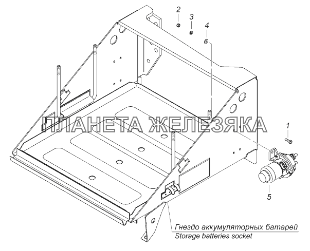 5320-3737001-01 Установка малогабаритного выключателя массы КамАЗ-43118 (Евро 4)