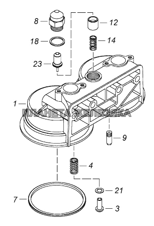 Корпус масляного фильтра камаз