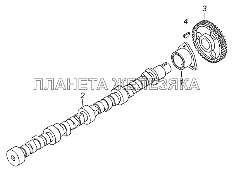 740.21-1006010 Распределительный вал КамАЗ-43253 (Часть-1)