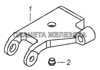 65115-2905535 Кронштейн амортизатора левый КамАЗ-43253 (Часть-1)