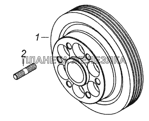 7406.1005050 Шкив КамАЗ-43253 (Часть-1)