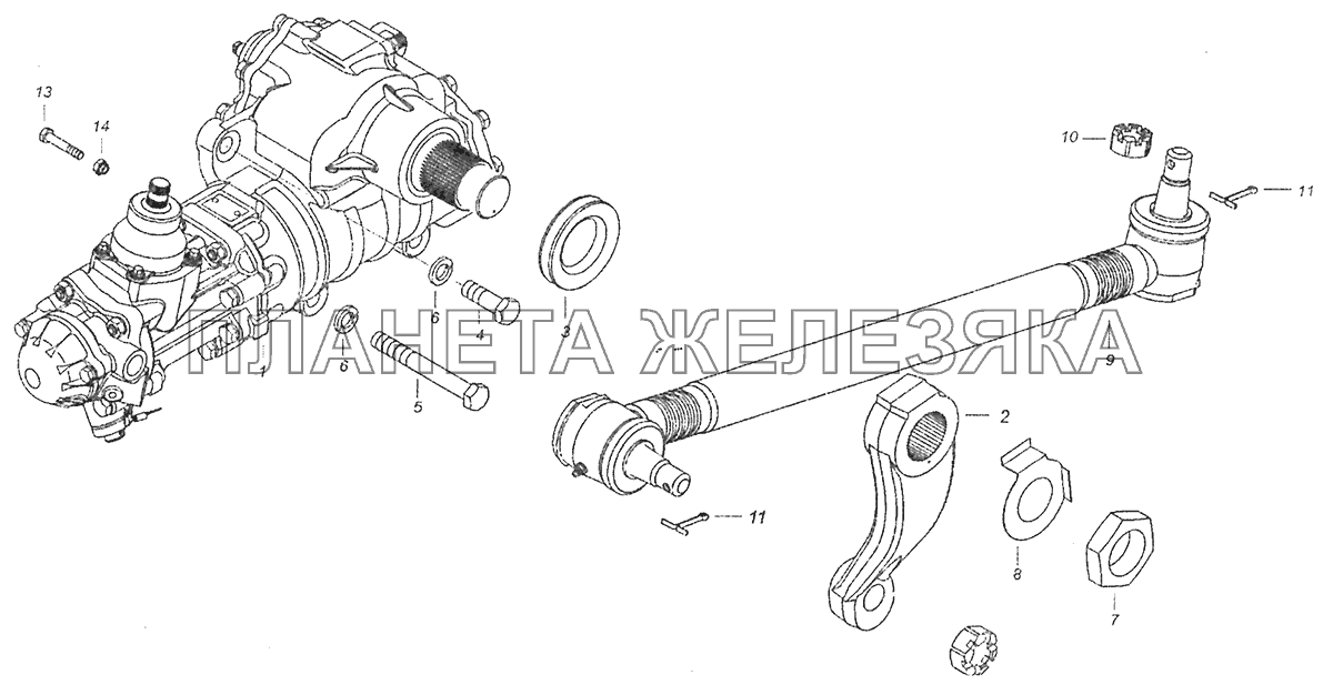 4310-3400012 Установка рулевого механизма КамАЗ-43253 (Часть-2)