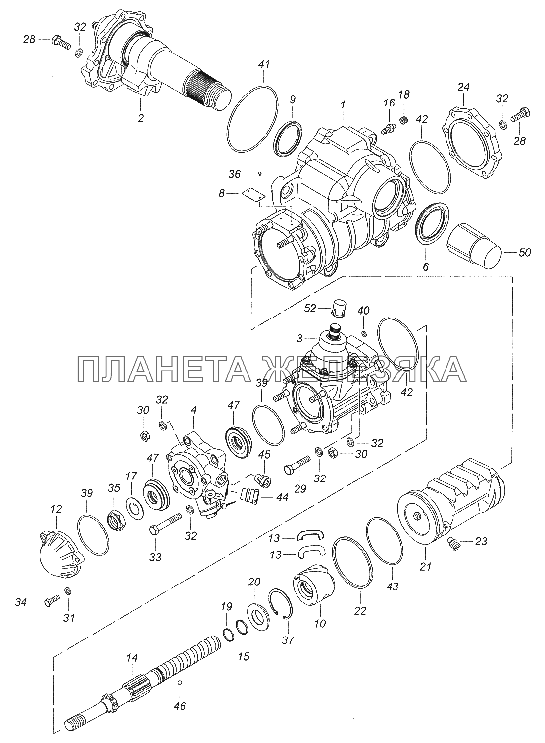 4310-3400020 Механизм рулевой КамАЗ-43253 (Часть-2)