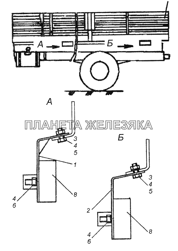 4326-3731001 Установка боковых габаритных фонарей КамАЗ-43253 (Часть-2)