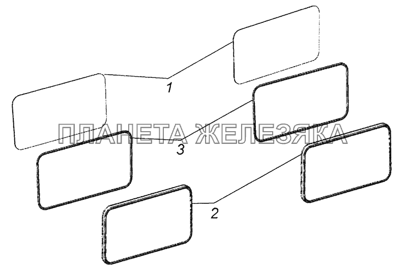 65115-5603005 Установка стекол окна задка КамАЗ-43253, 43255 (Евро-4)