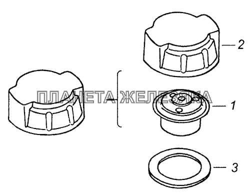 5320-1311060 Пробка расширительного бачка КамАЗ-43253, 43255 (Евро-4)
