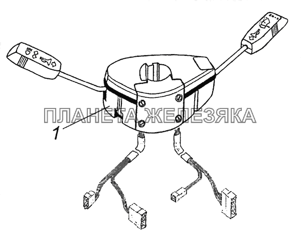 53215-3709002 Установка подрулевого переключателя КамАЗ-43255 (Евро-2)