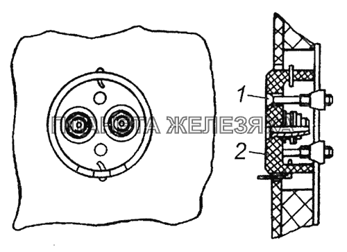53205-3723005 Установка розетки переносной лампы КамАЗ-43255 (Евро-2)