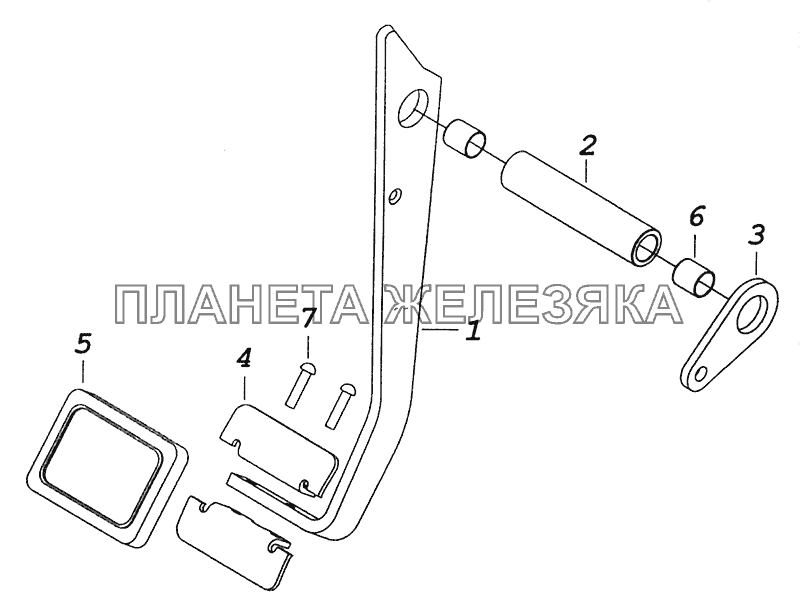 5320-1602010 Педаль сцепления КамАЗ-43255 (Евро-2)