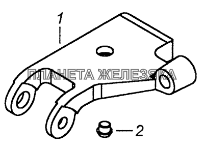 65115-2905535 Кронштейн амортизатора левый КамАЗ-43255 (Евро-2)