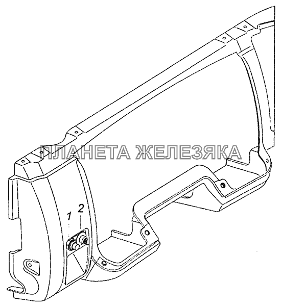 5308-3710004 Установка выключателя аккумуляторной батареи КамАЗ-43255 (Евро-3)