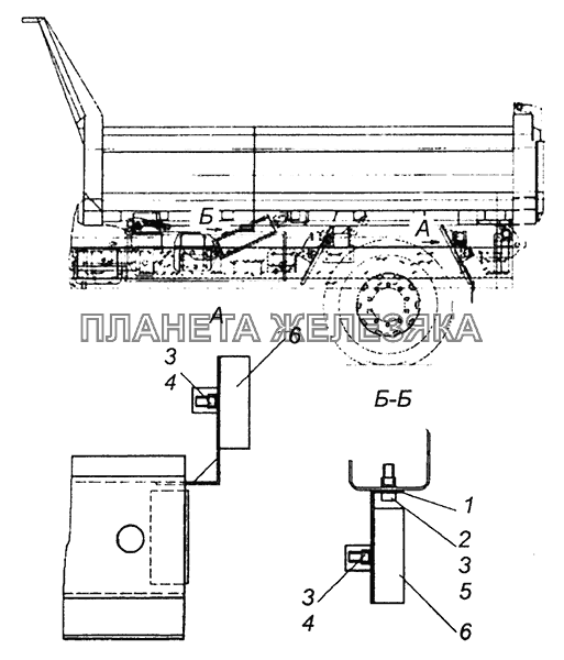 43255-3731001-17 Установка боковых габаритных фонарей КамАЗ-43255 (Евро-3) 43255-3731001-17 Установка боковых габаритных фонарей КамАЗ-43255 (Евро-3)