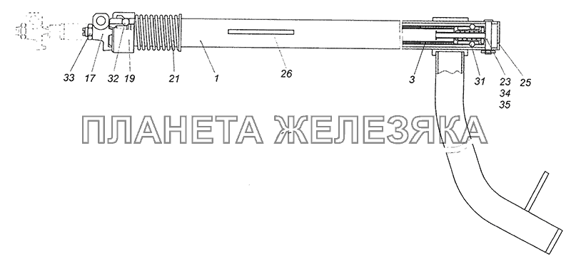 43255-1703325-50 Тяга в сборе КамАЗ-43255 (Евро-3)