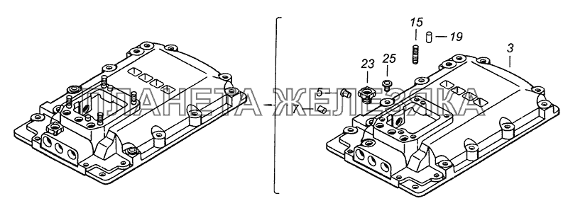 14.1702013 Крышка коробки передач верхняя КамАЗ-43255 (Евро-3)