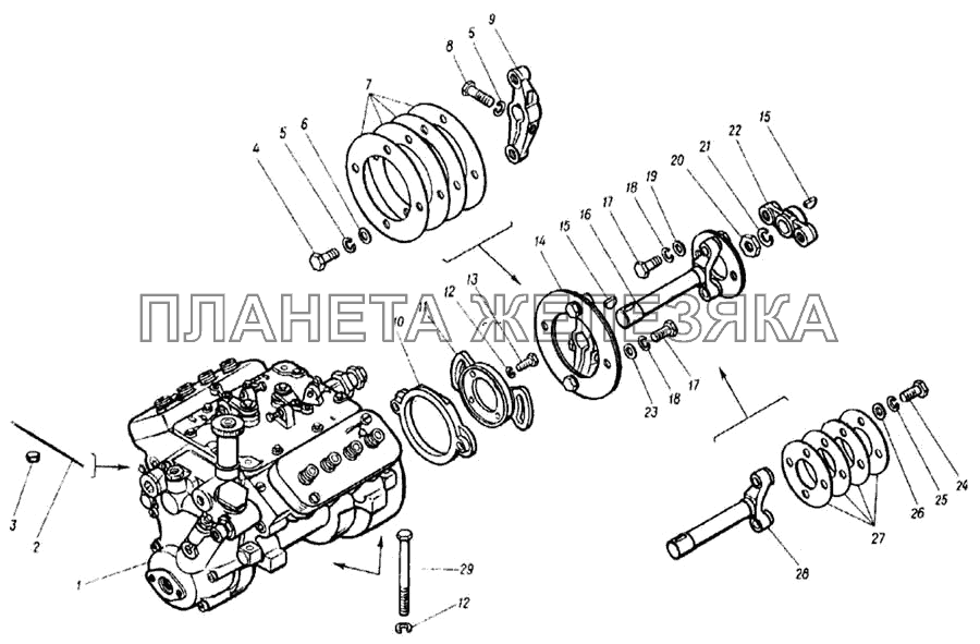 Установка и привод ТНВД КамАЗ-4326