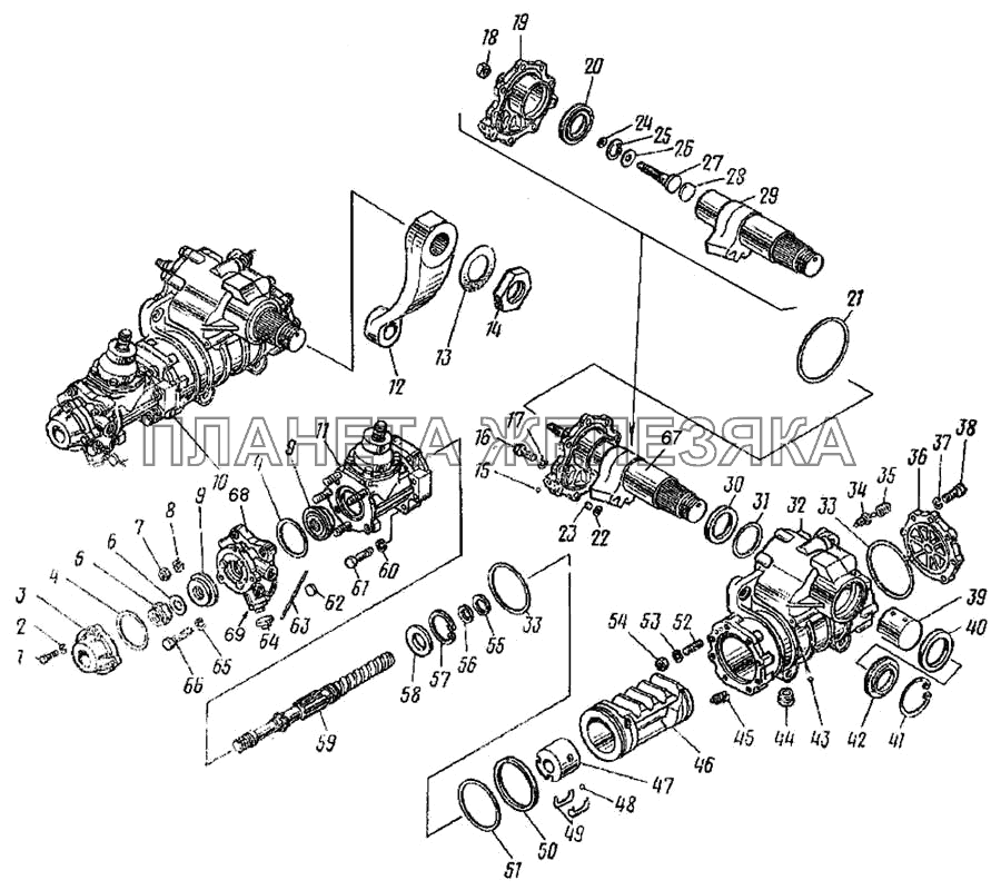 Механизм управления рулевого в сборе КамАЗ-4326