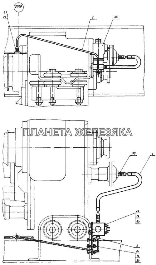 Установка управления коробкой отбора мощности КамАЗ-4326