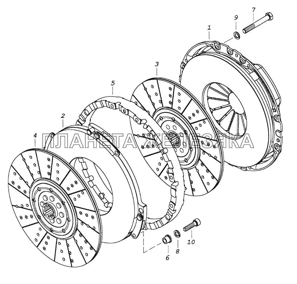 17.1600010-10 Сцепление КамАЗ-43261 (Евро-1, 2)