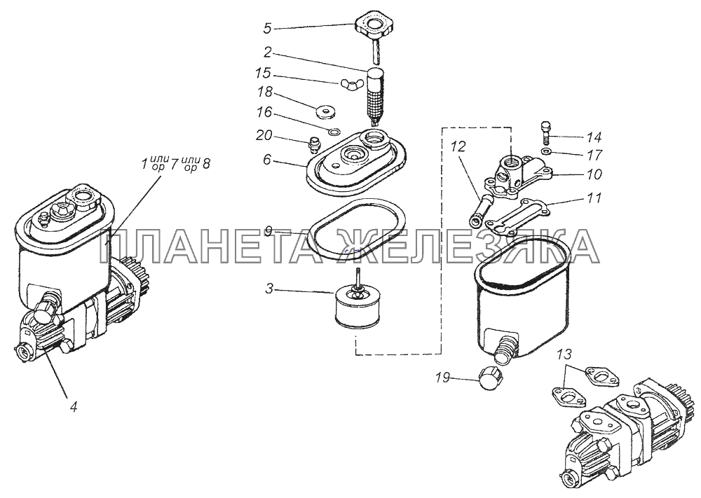 4310-3407200-02 Насос рулевого усилителя - Power steering pump КамАЗ-43261 (Евро-1, 2)