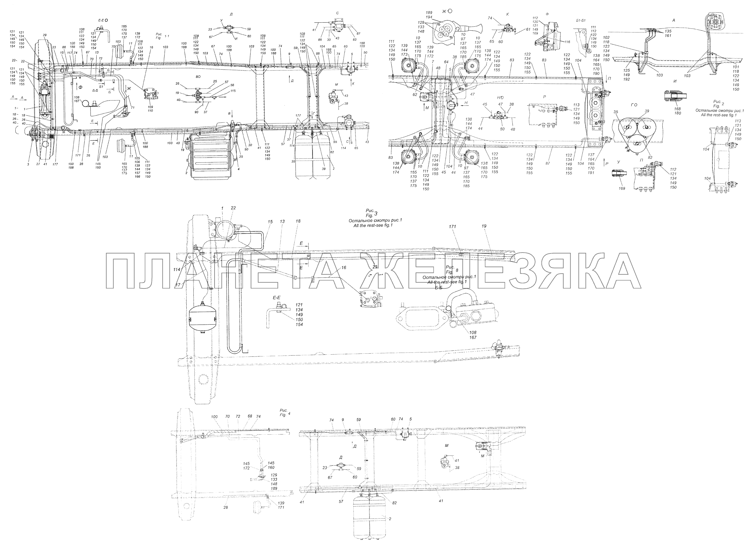 43118-3500006 Установка пневмотормозов КамАЗ-43261 (Евро-1, 2)