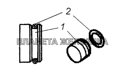 740.1003434 Заглушка с кольцом уплотнительным КамАЗ-6350 (8х8)