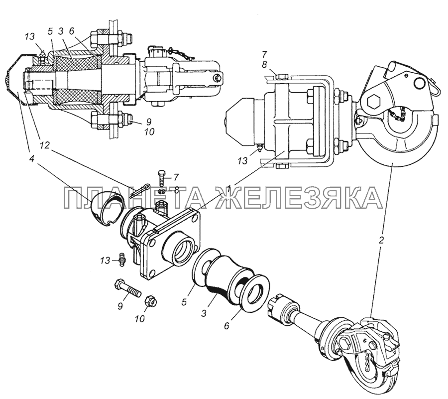 4310-2707210 Прибор буксирный в сборе КамАЗ-5350 (6х6)