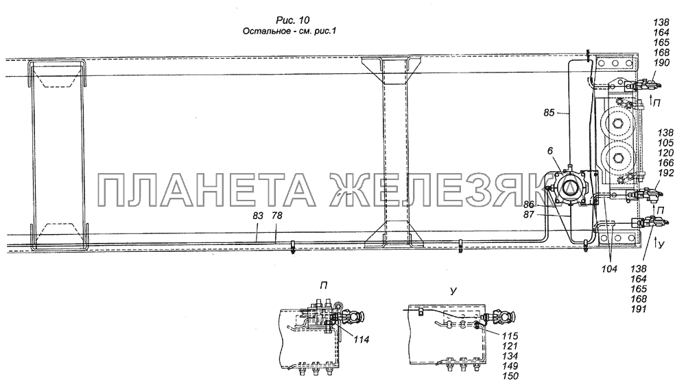 4350-3500006-40 Установка пневмотормозов КамАЗ-5350 (6х6)