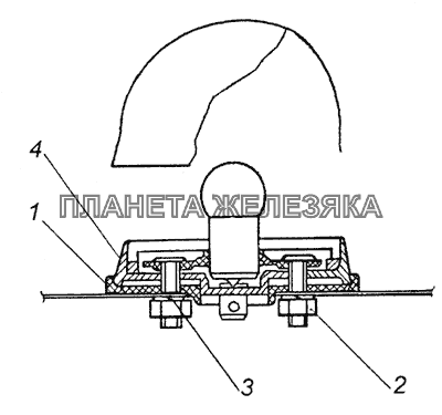 5320-3726001 Установка сигнального фонаря бокового указателя поворотов КамАЗ-5350 (6х6)