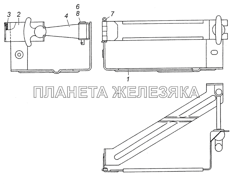 53205-5208400 Рамка крепления омывателя в сборе КамАЗ-4350 (4х4)