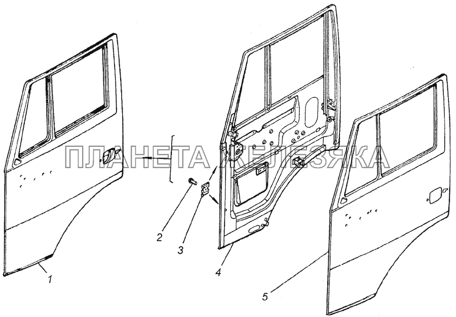53205-6100015 Дверь левая КамАЗ-5350 (6х6)