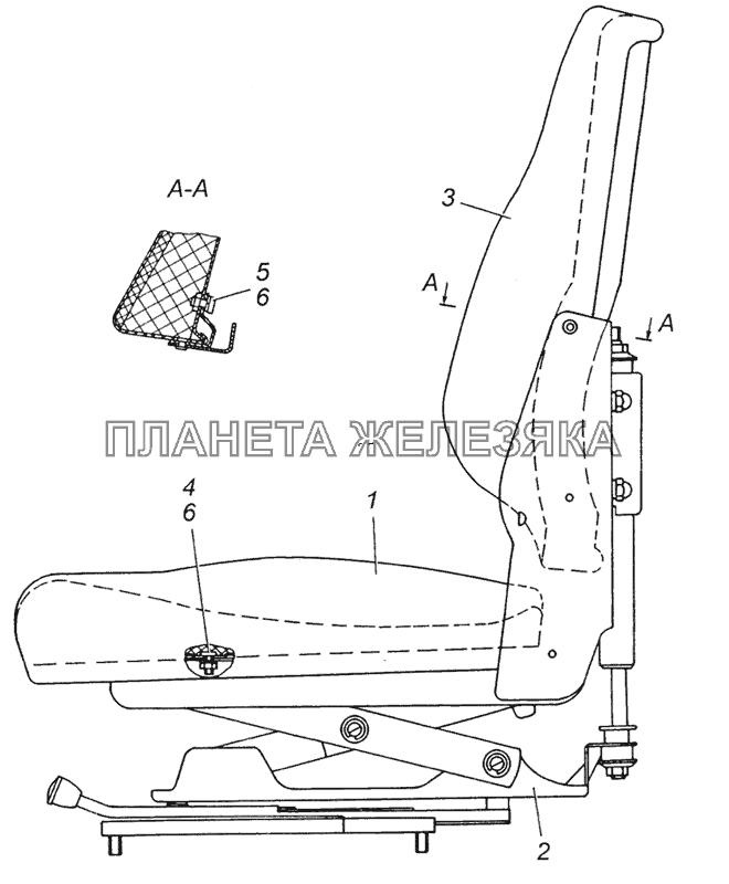 Сиденье камаз водительское старого образца устройство