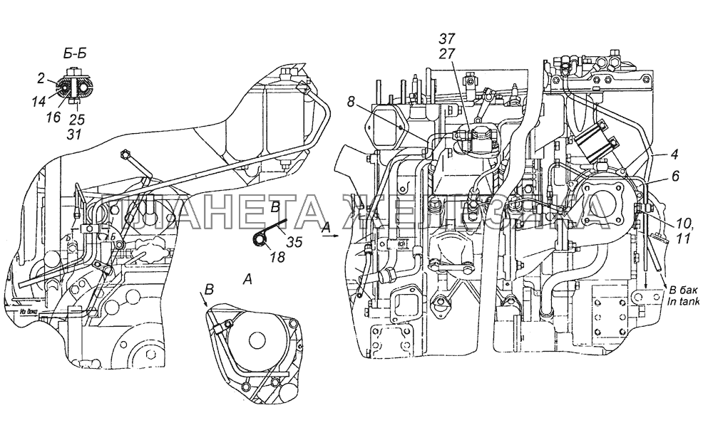 65115-1104002 Установка топливопроводов КамАЗ-5350 (6х6)