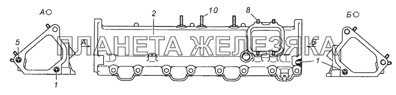 7406.1115014.40 Коллектор впускной левый в сборе КамАЗ-6450 8х8