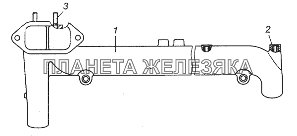 7406.1115110-20 Тройник в сборе КамАЗ-53501 (6х6)