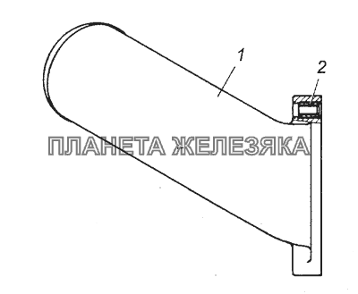 53205-1170125 Патрубок отводящий в сборе КамАЗ-63501 8х8