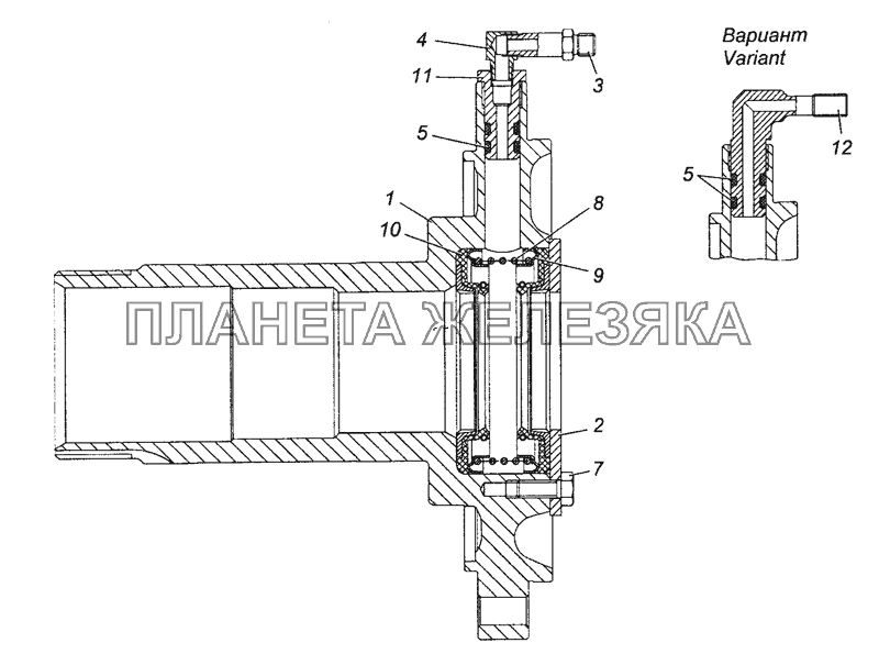 43114-2401081 Цапфа заднего моста левая КамАЗ-43501 (4х4)